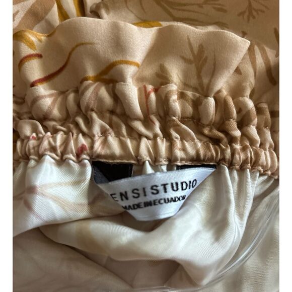 Sensi Studio STRAPLESS BALLOON SLEEVE MAXI DRESS in Soft Peach/ Size M - Picture 6 of 6